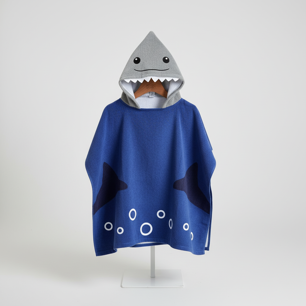 Hooded Soft Bath Towel for Kids - Adventure Theme
