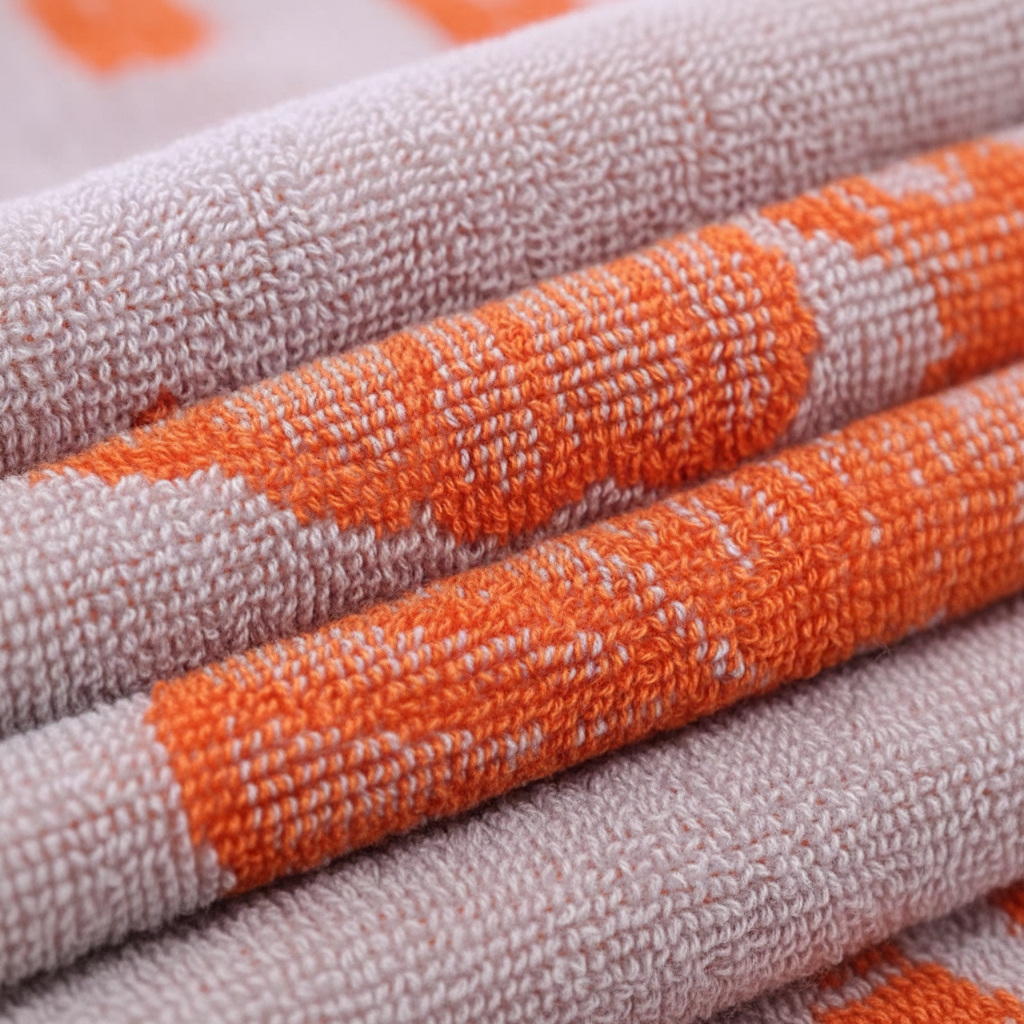 Leaf Pattern Soft Cotton Bath Towel