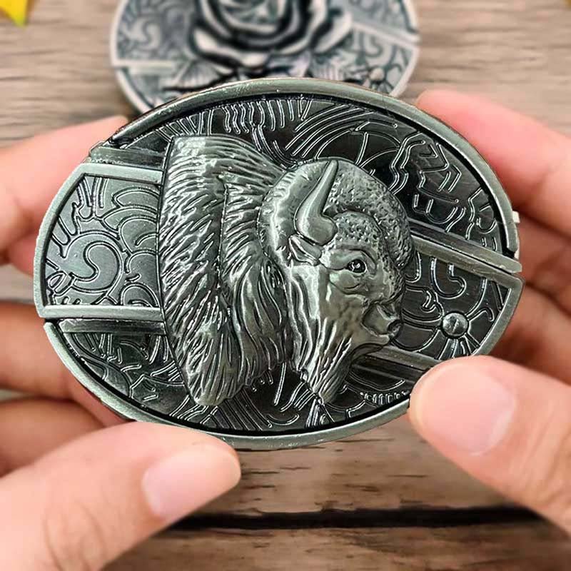 Rustic Charm | Bull Skull Belt Buckle with Vintage Appeal | Sturdy Zinc Alloy for Daily Use