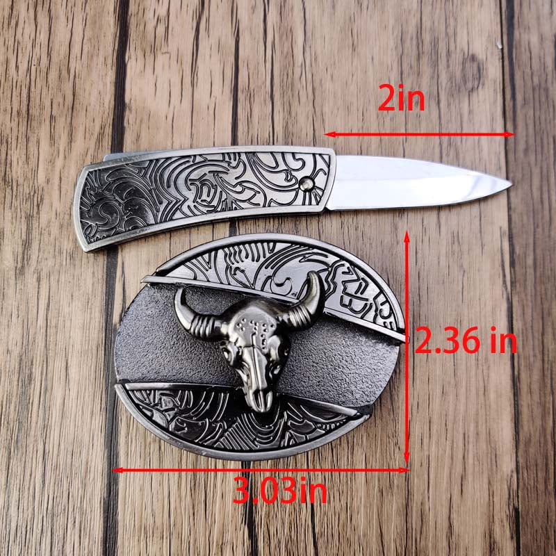 Rustic Charm | Bull Skull Belt Buckle with Vintage Appeal | Sturdy Zinc Alloy for Daily Use