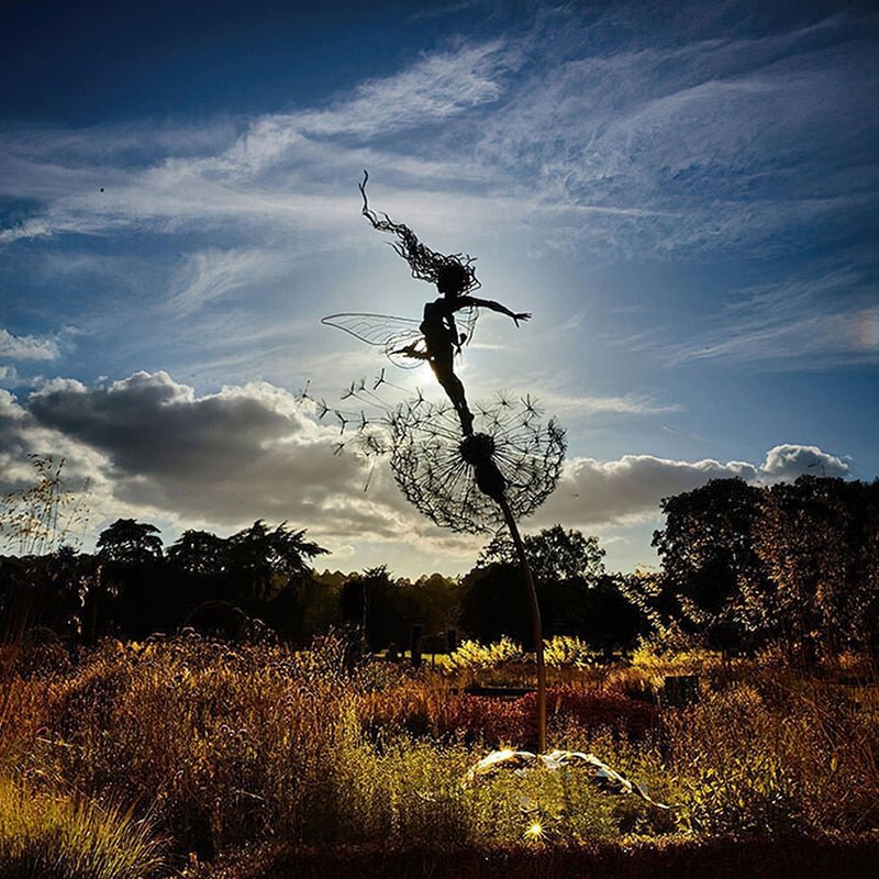Magical Garden Spinner | Enchanting Kinetic Decor with Metal Base