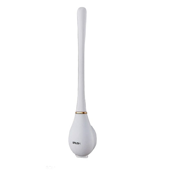 Silicone Bathroom Toilet Brush with Wall Mount and Drip Tray