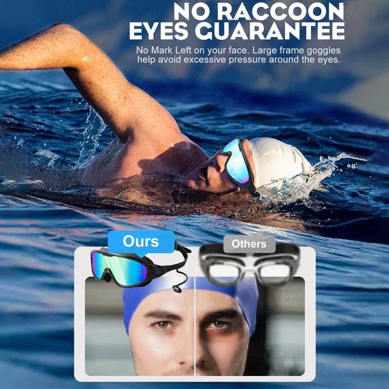 Panoramic Vision Swim Goggles with Fog Resistance & Comfort