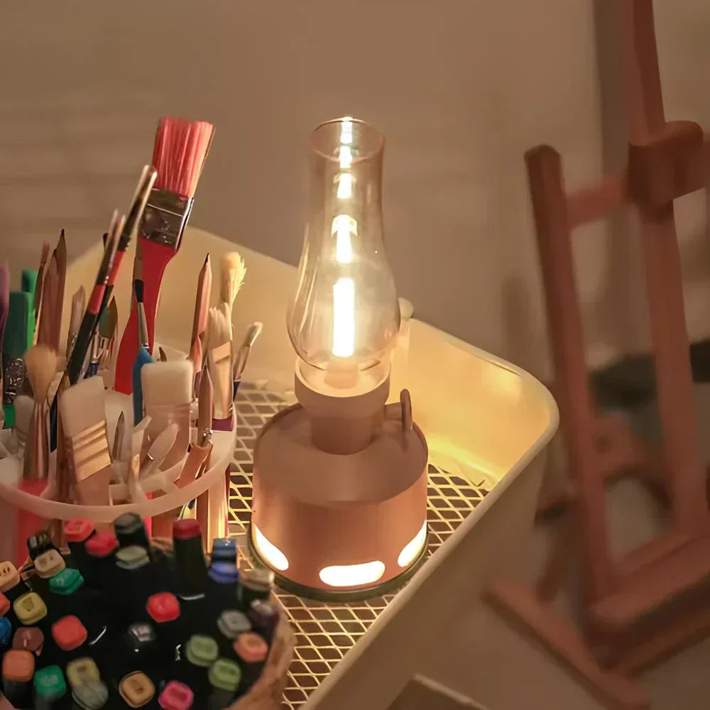 Vintage Lantern with Rechargeable Battery