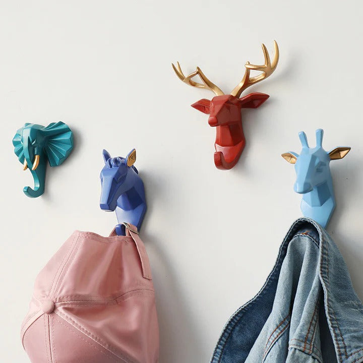 Charming Animal Head Wall Hooks | Creative Storage Solution
