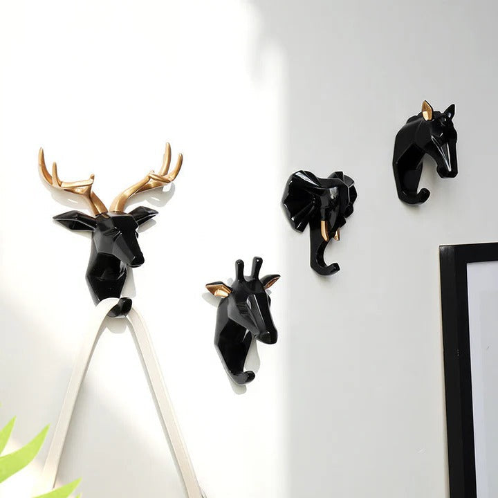 Charming Animal Head Wall Hooks | Creative Storage Solution