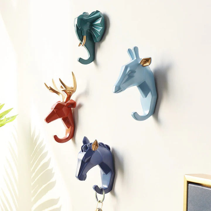 Charming Animal Head Wall Hooks | Creative Storage Solution