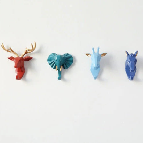 Charming Animal Head Wall Hooks | Creative Storage Solution