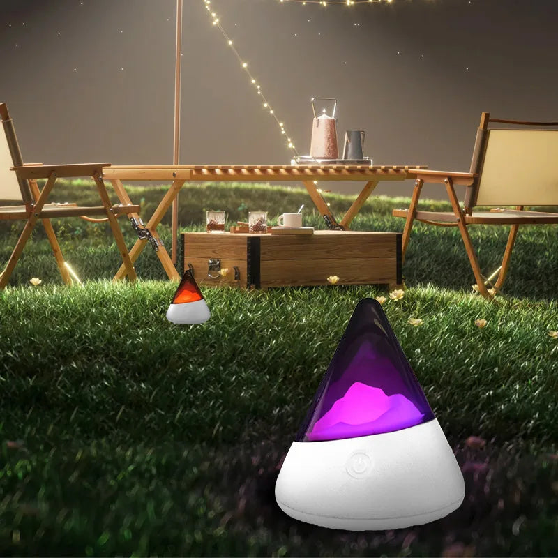 Rechargeable Portable LED Night Light with RGB Colors