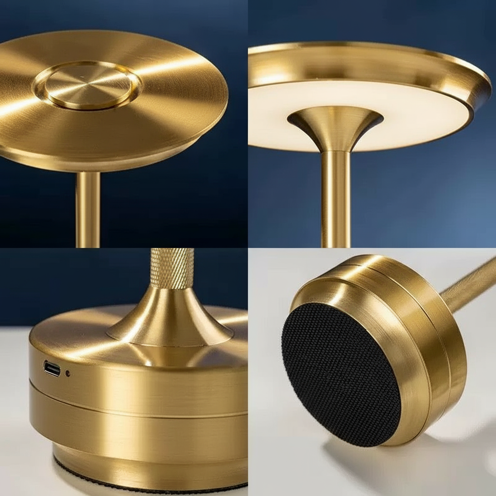 Portable LED Lamp with Touch Control & Waterproof Design