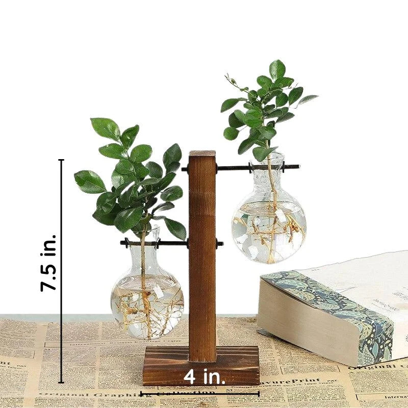 Elegant Vertical Hydroponic Planter with Wooden Frame