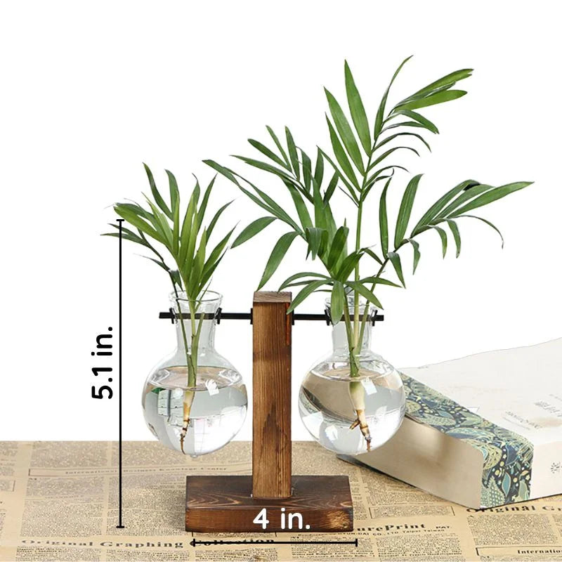 Elegant Vertical Hydroponic Planter with Wooden Frame