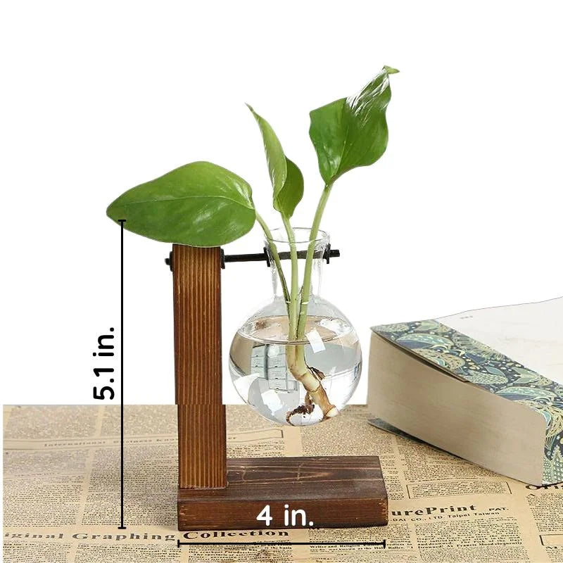 Elegant Vertical Hydroponic Planter with Wooden Frame