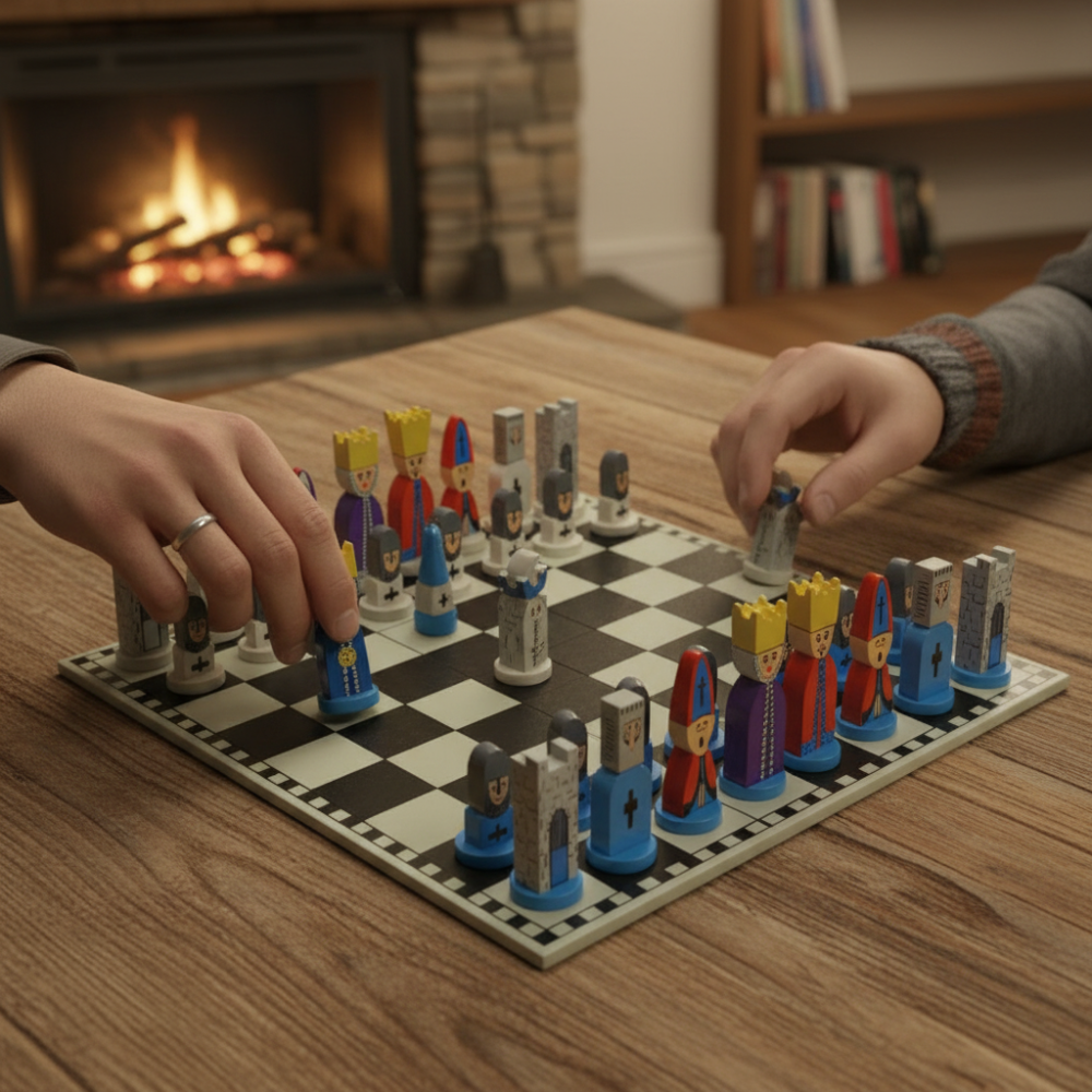 Cartoon Chess Adventure Set for Kids | Engaging Strategy Game