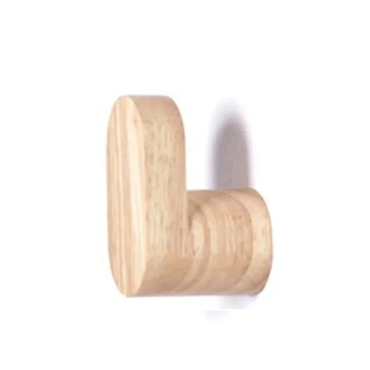 Stylish L-Shaped Wooden Wall Hooks - Set of 3