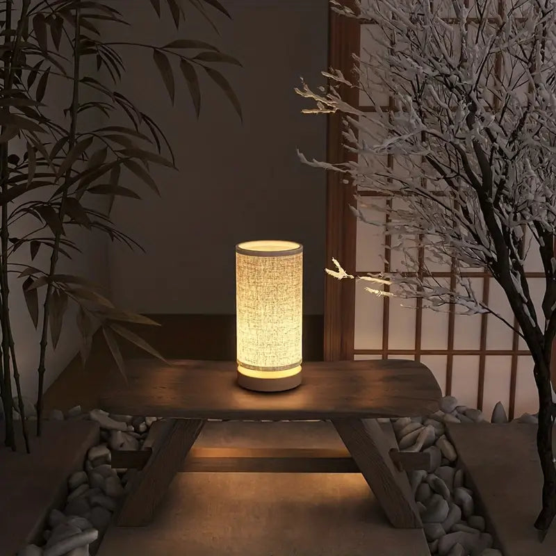 Elegant Wooden Table Lamp with Soothing Warm Light