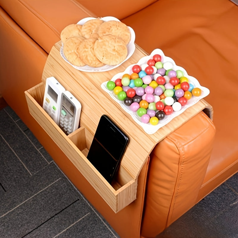 Versatile Sofa Armrest Table for Drinks and Essentials