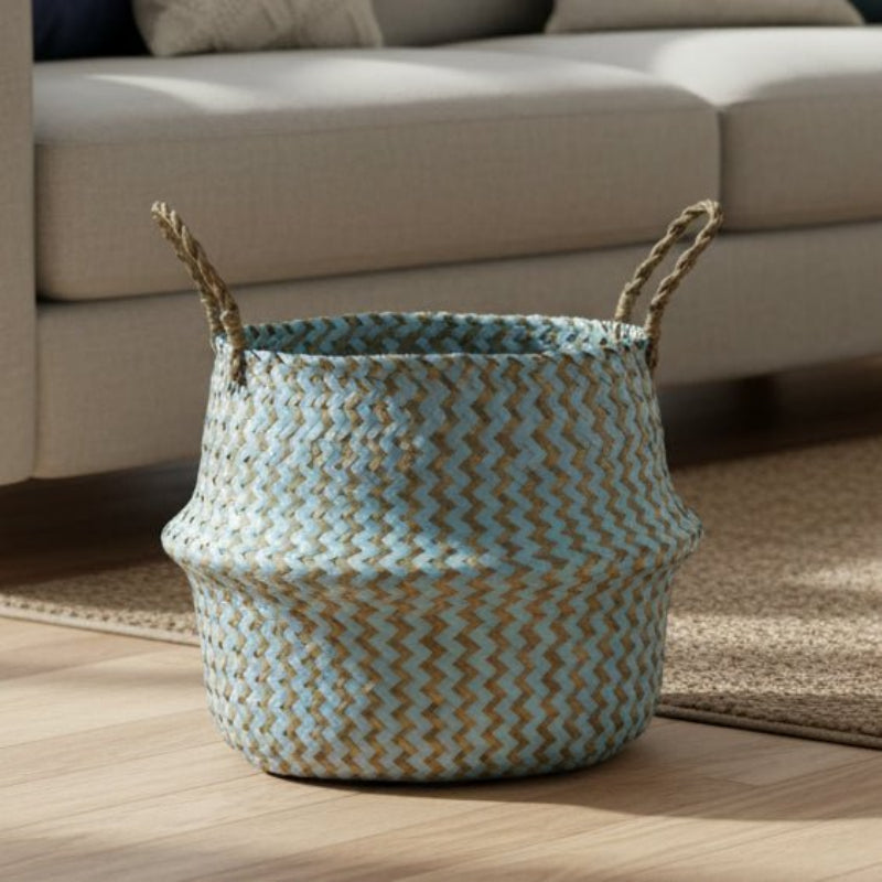 Versatile Foldable Straw Basket for Home Organization