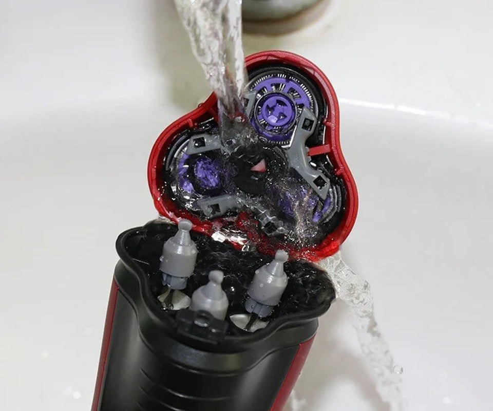 Men's Waterproof Electric Razor with Flexible Blades