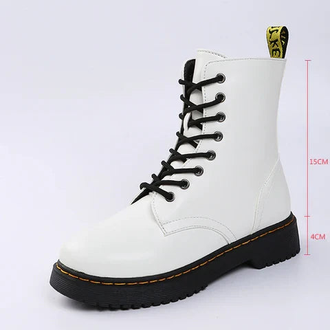 Stylish Lace-Up Boots with Convenient Side Zipper