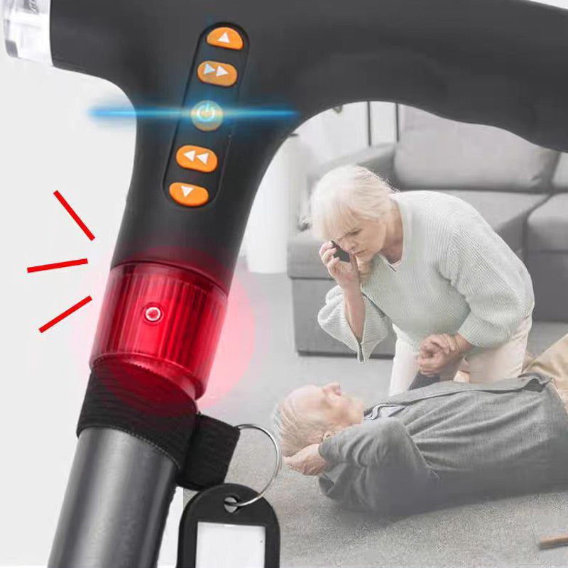 Smart Mobility Cane for Seniors with LED Illumination