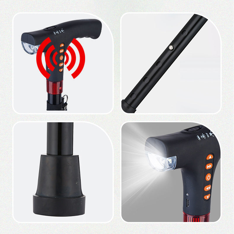 Smart Mobility Cane for Seniors with LED Illumination