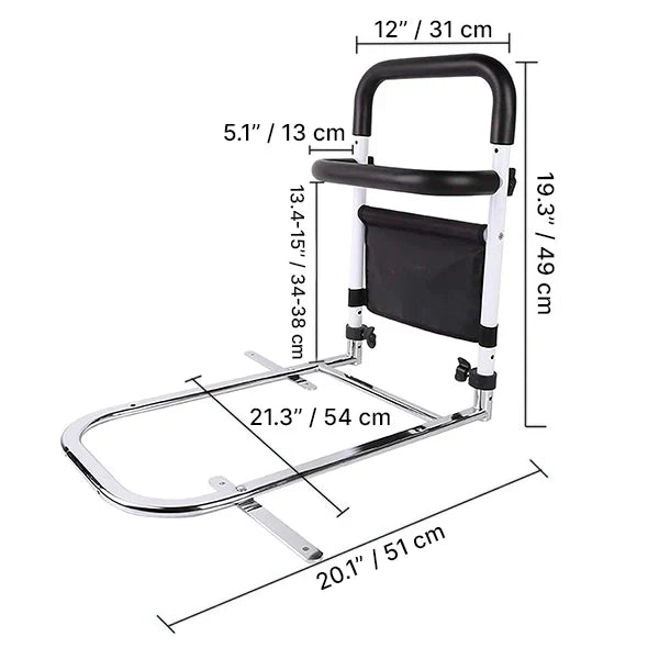Versatile Bedside Support Rail for Easy Mobility