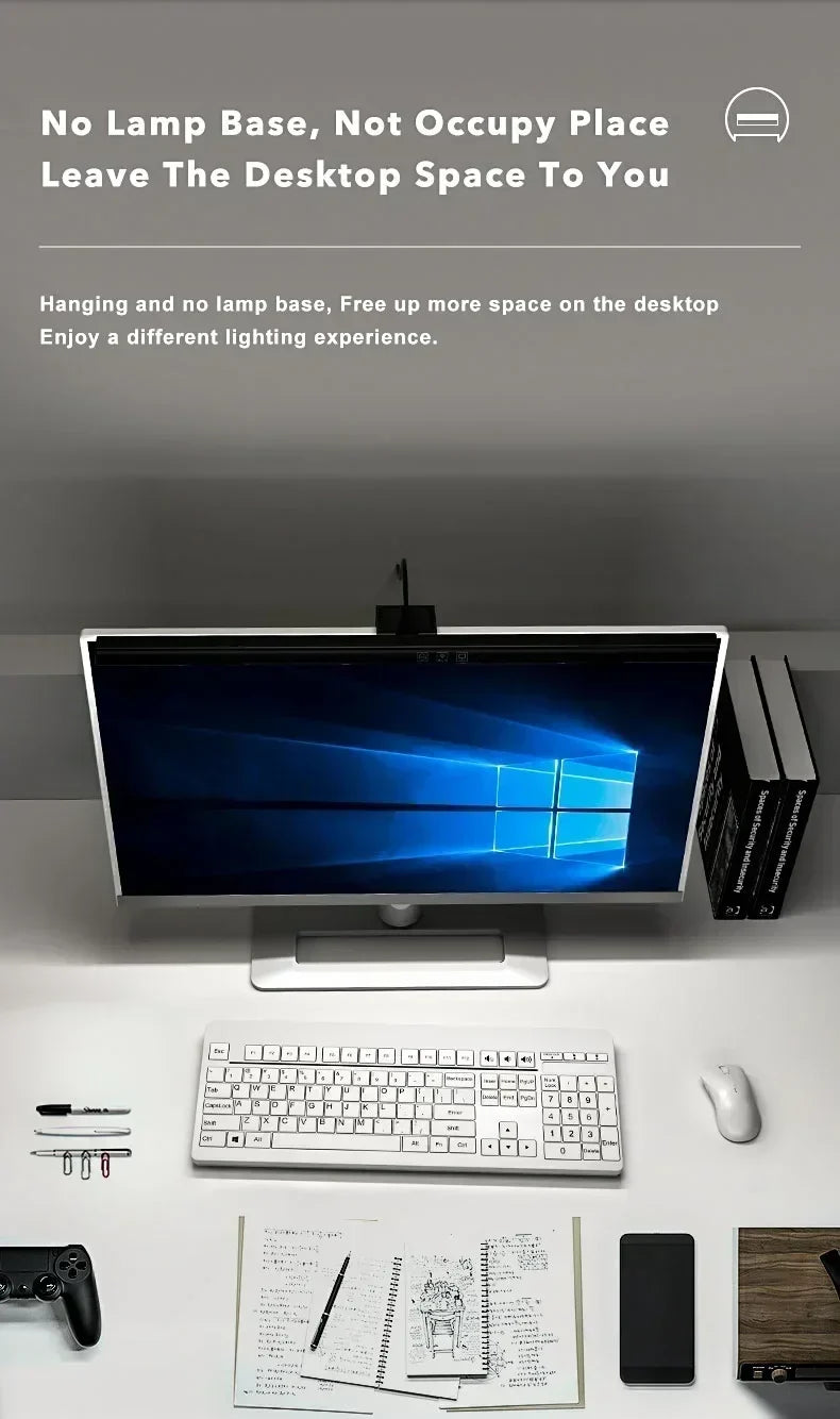 Ergonomic Desk Light Bar for Monitors