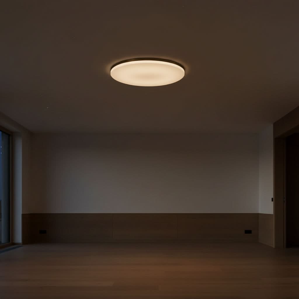 Elegant LED Ceiling Light with Wood and Metal Finish for Cozy Ambiance