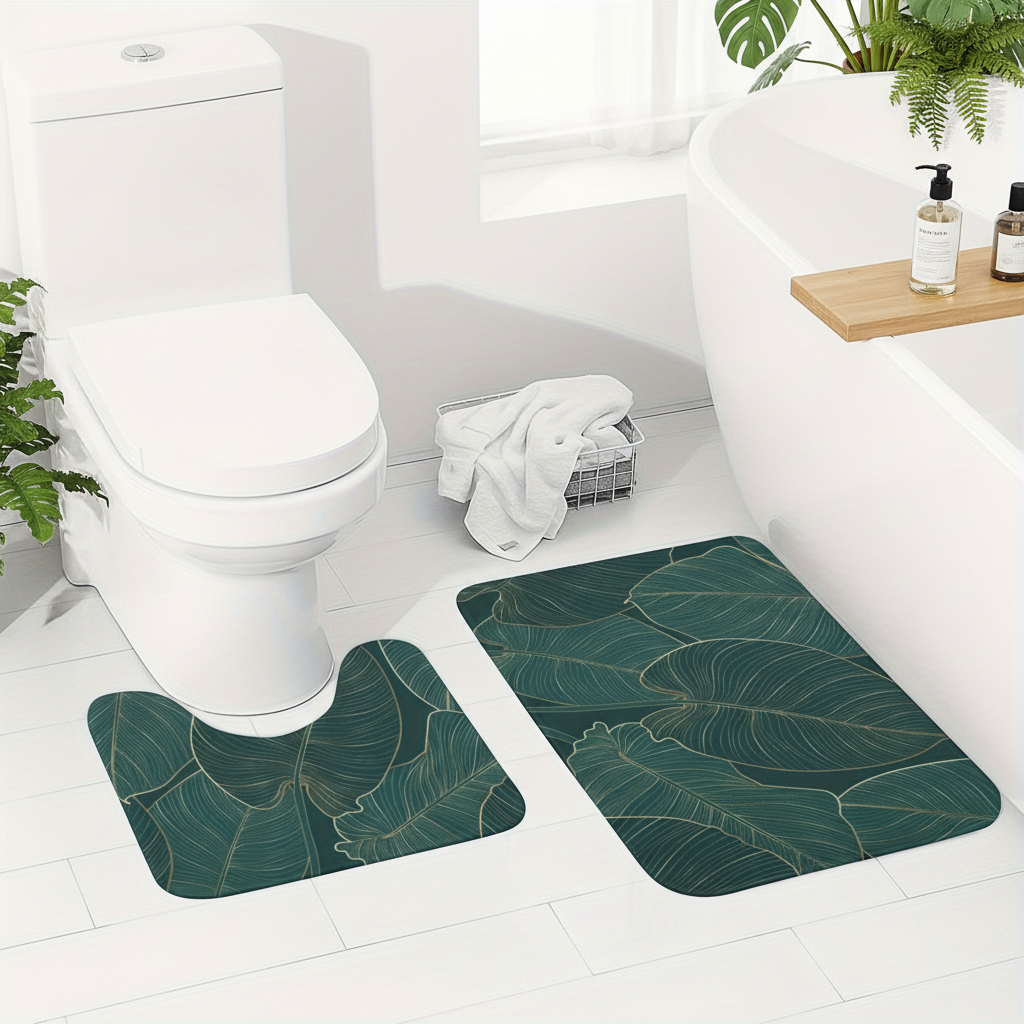 Tropical Two-Piece Bath Mat Set