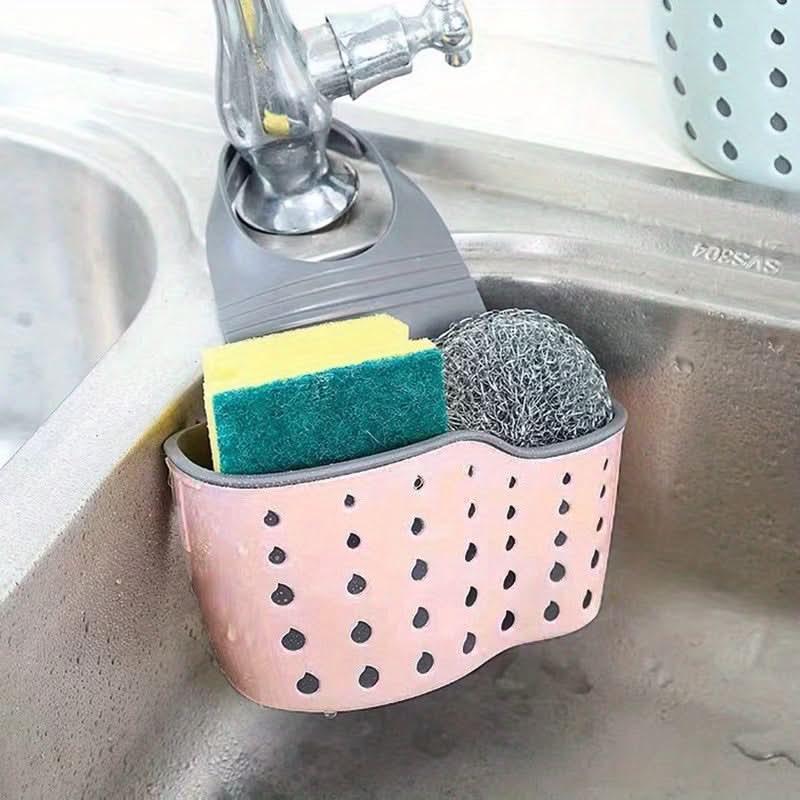 Versatile Sink Organizer Tray with Cleaning Sponge Set