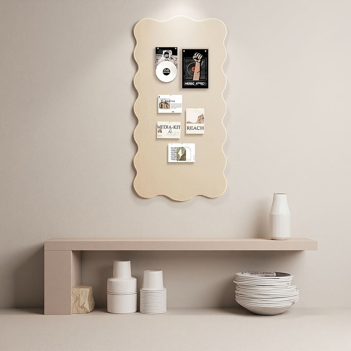 Chic Felt Notice Board with Elite Push Pins