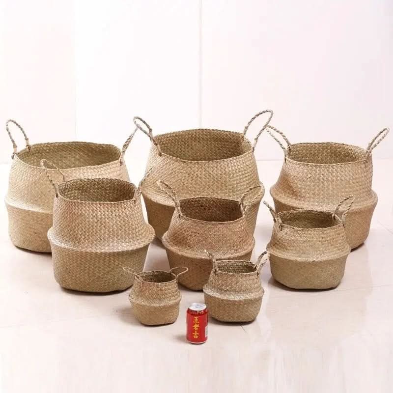 Natural Harmony – Handcrafted Seagrass Storage Basket