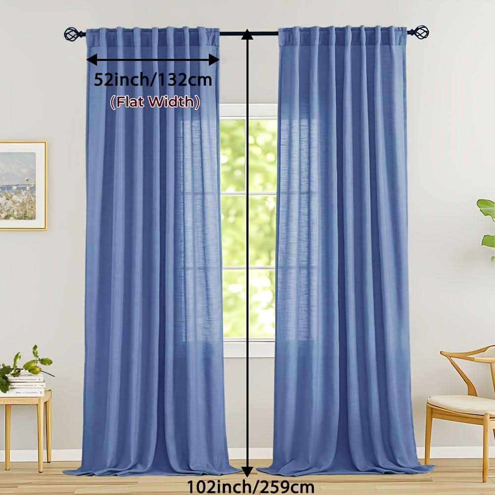 Breezy Linen Sheer Drapes for Natural Light and Privacy