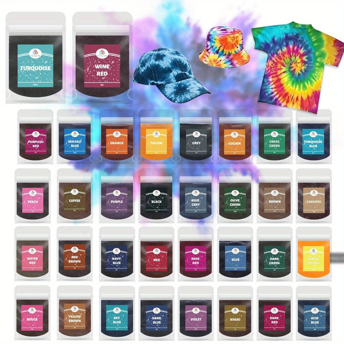 VividHue – Ultimate Multi-Color Fabric Dye Kit for Customization
