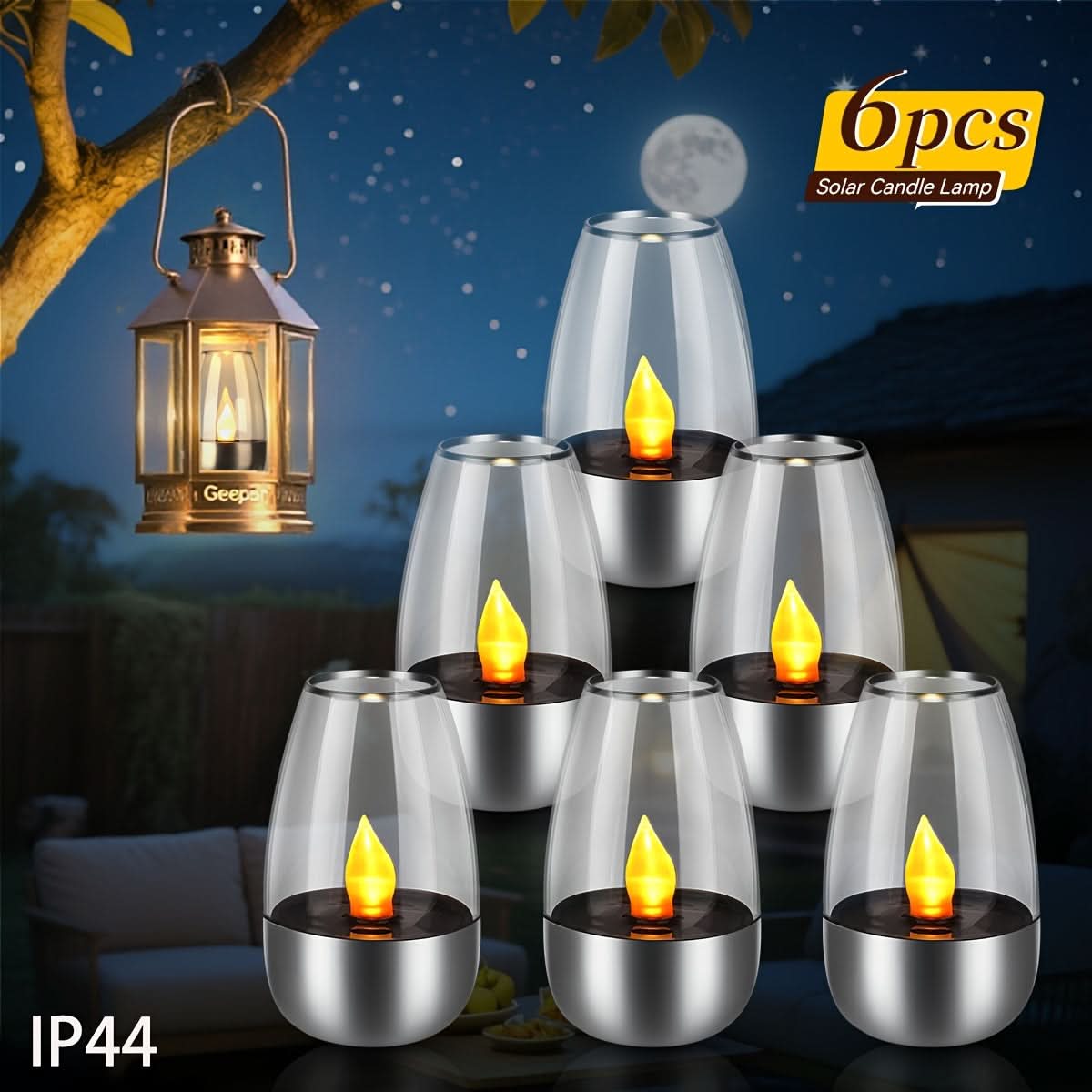 RadiantGlow – Elegant Solar Candle Lighting Set