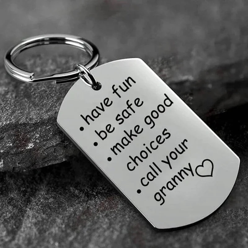 Thoughtful Reminder Keychain in Durable Stainless Steel