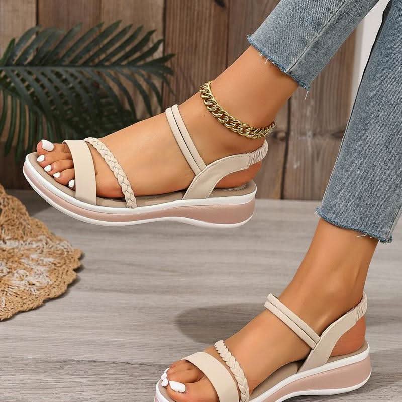 Elegant Braided Wedge Sandals for Summer Adventures