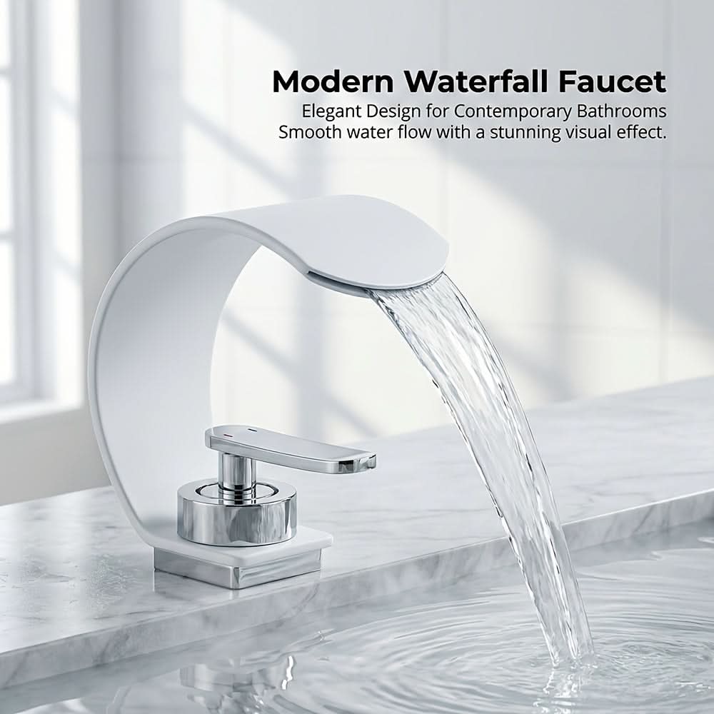 LuxeStream - Contemporary Waterfall Faucet for Stylish Bathrooms