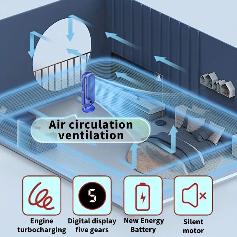 BreezeMax – Versatile Portable Cooling Fan