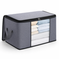 Foldable Dual-Zip Storage Organizer (Transparent Window)