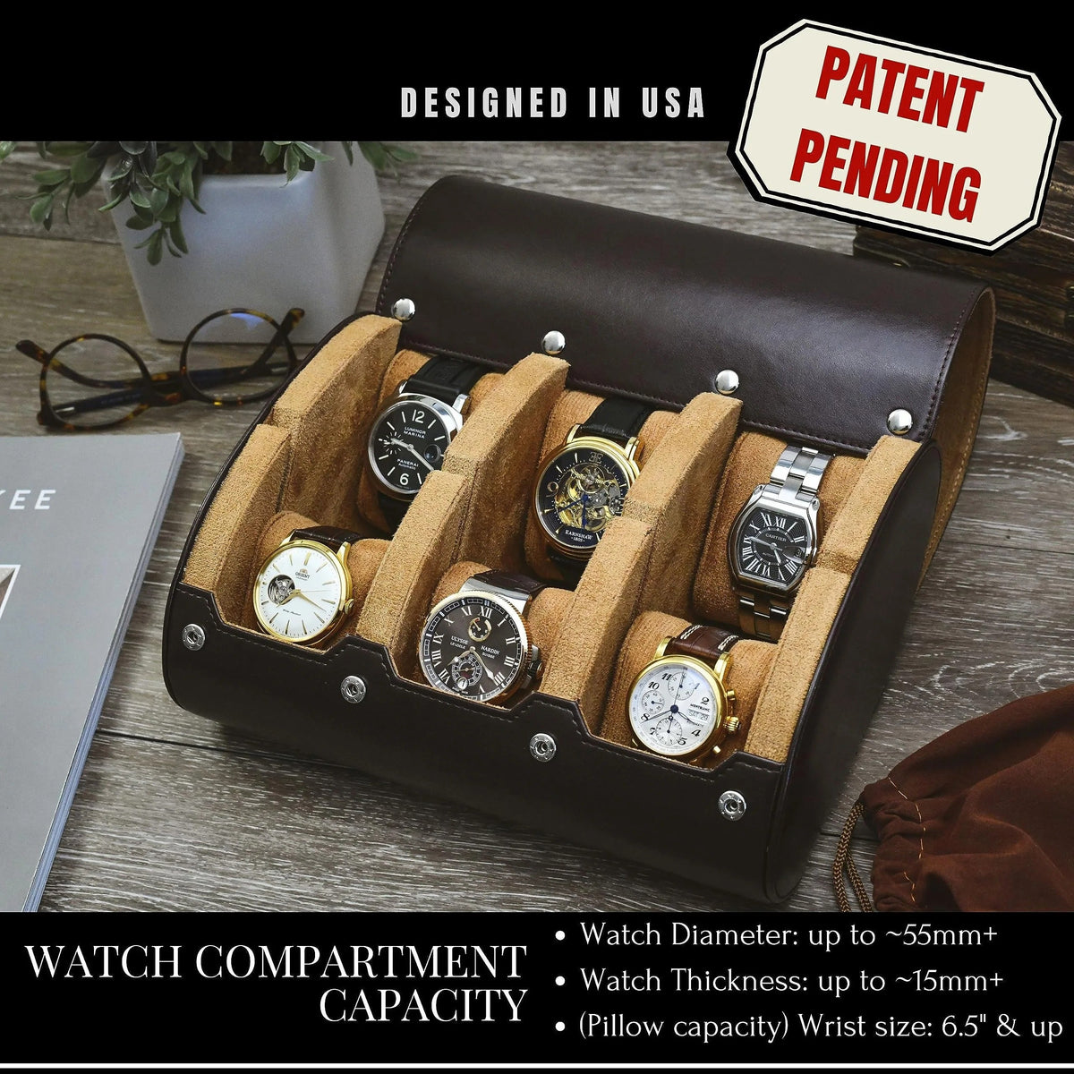 Elegant Watch Organizer for Travel and Display