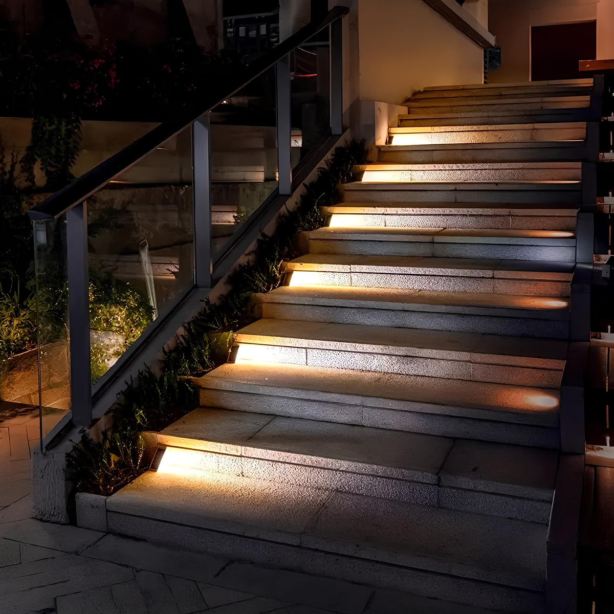 LED Solar-Powered Step Lights