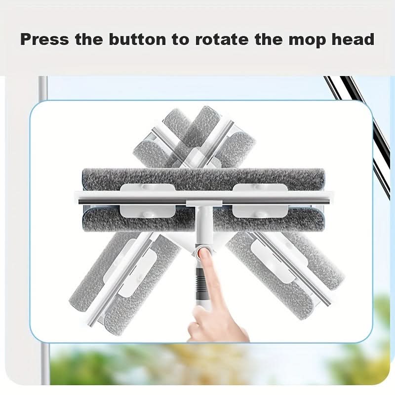 ClearView Pro – 360° Versatile Glass Cleaning Tool with Extended Handle