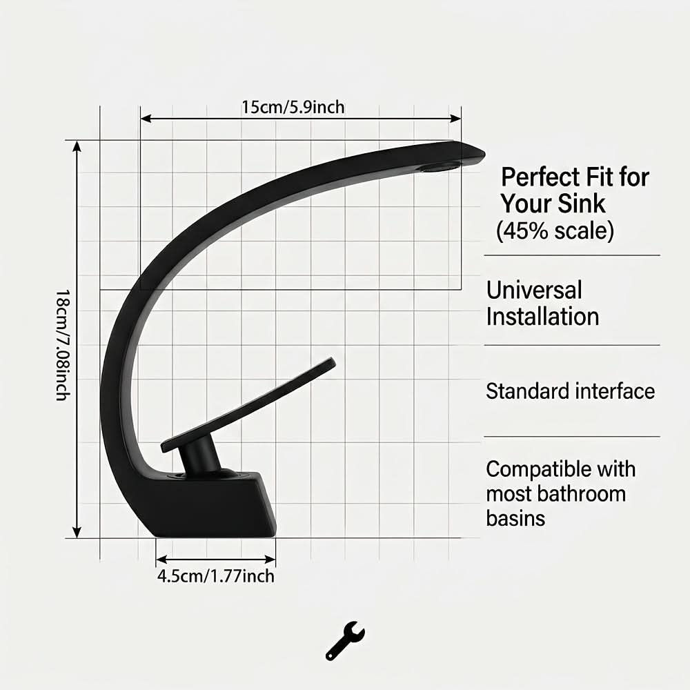 Elegant Matte Black Bathroom Faucet for Modern Spaces