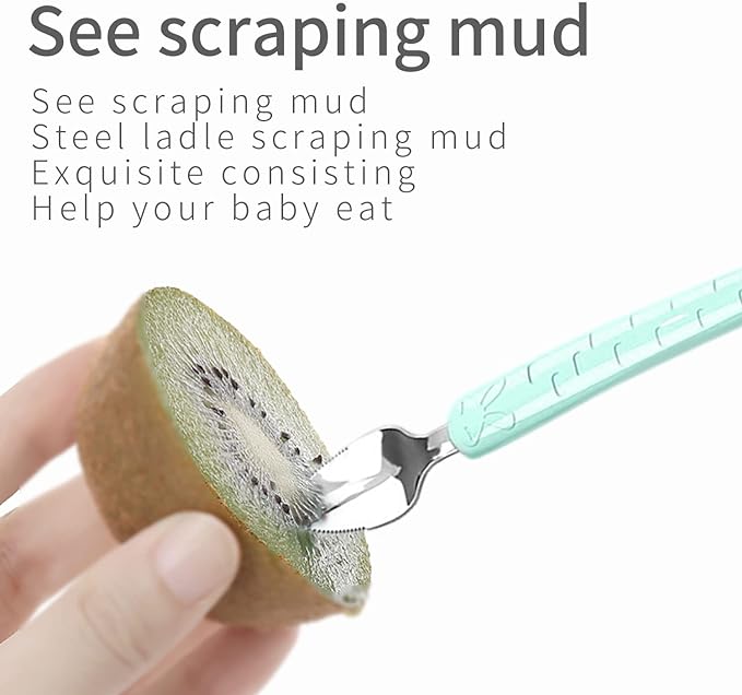 Versatile Double-Ended Silicone Baby Feeding Spoon