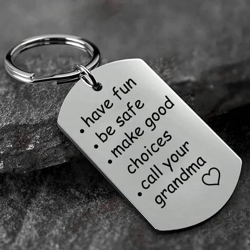 Thoughtful Reminder Keychain in Durable Stainless Steel