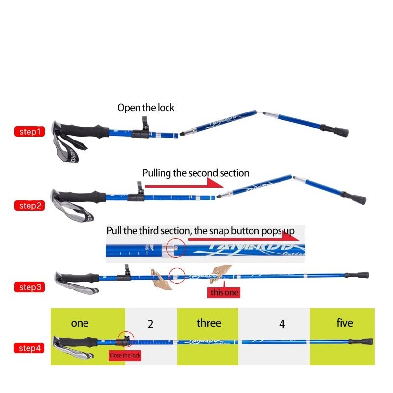 Customizable Hiking Poles – Lightweight, Foldable Walking Sticks