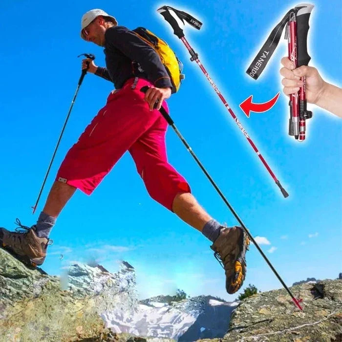 Versatile Hiking Poles - Compact and Adjustable Trekking Support