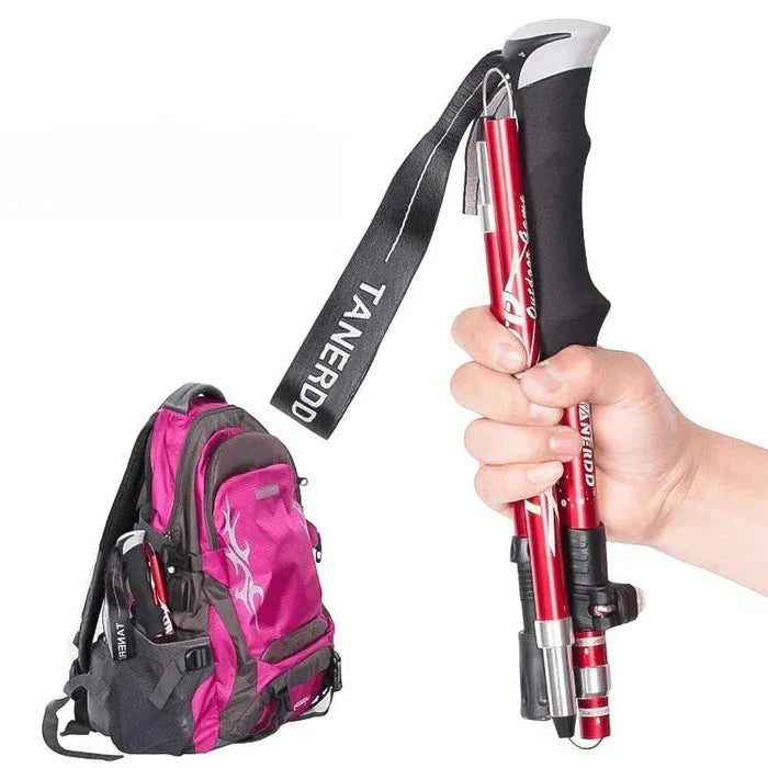 Versatile Hiking Poles - Compact and Adjustable Trekking Support